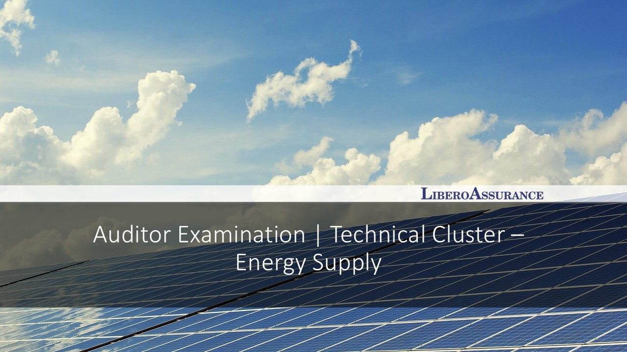 Auditor Examination | Technical Cluster - Energy Supply