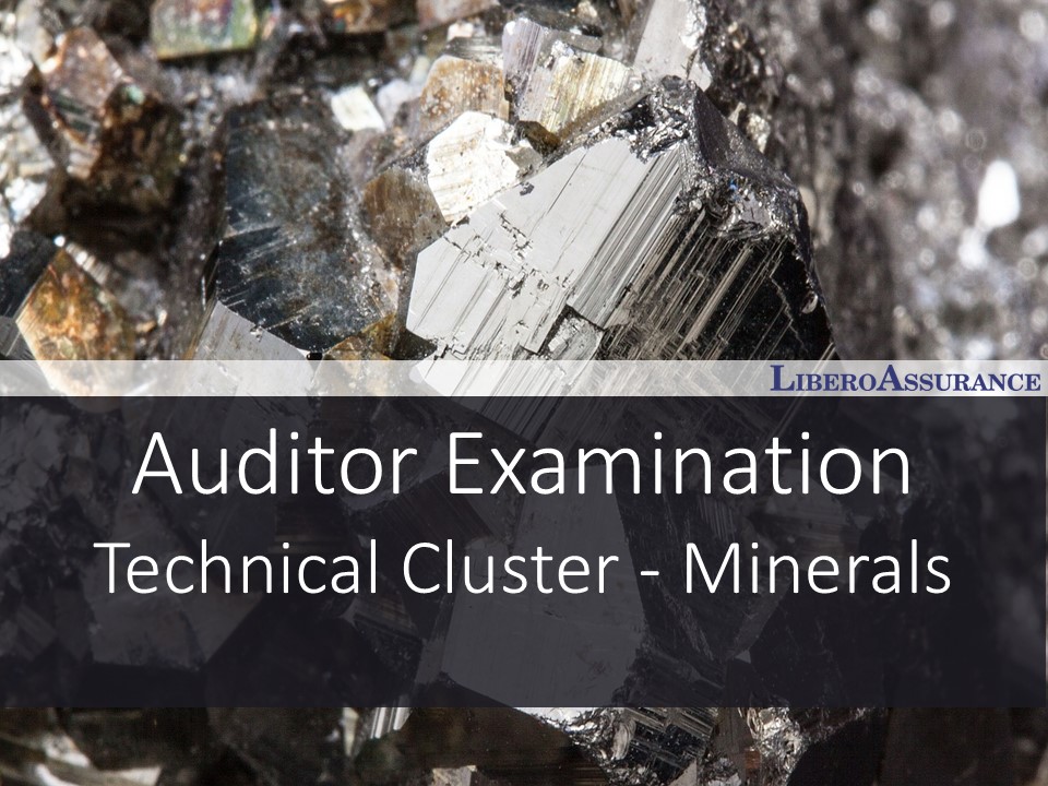Auditor Examination |9001 Technical Cluster - Minerals